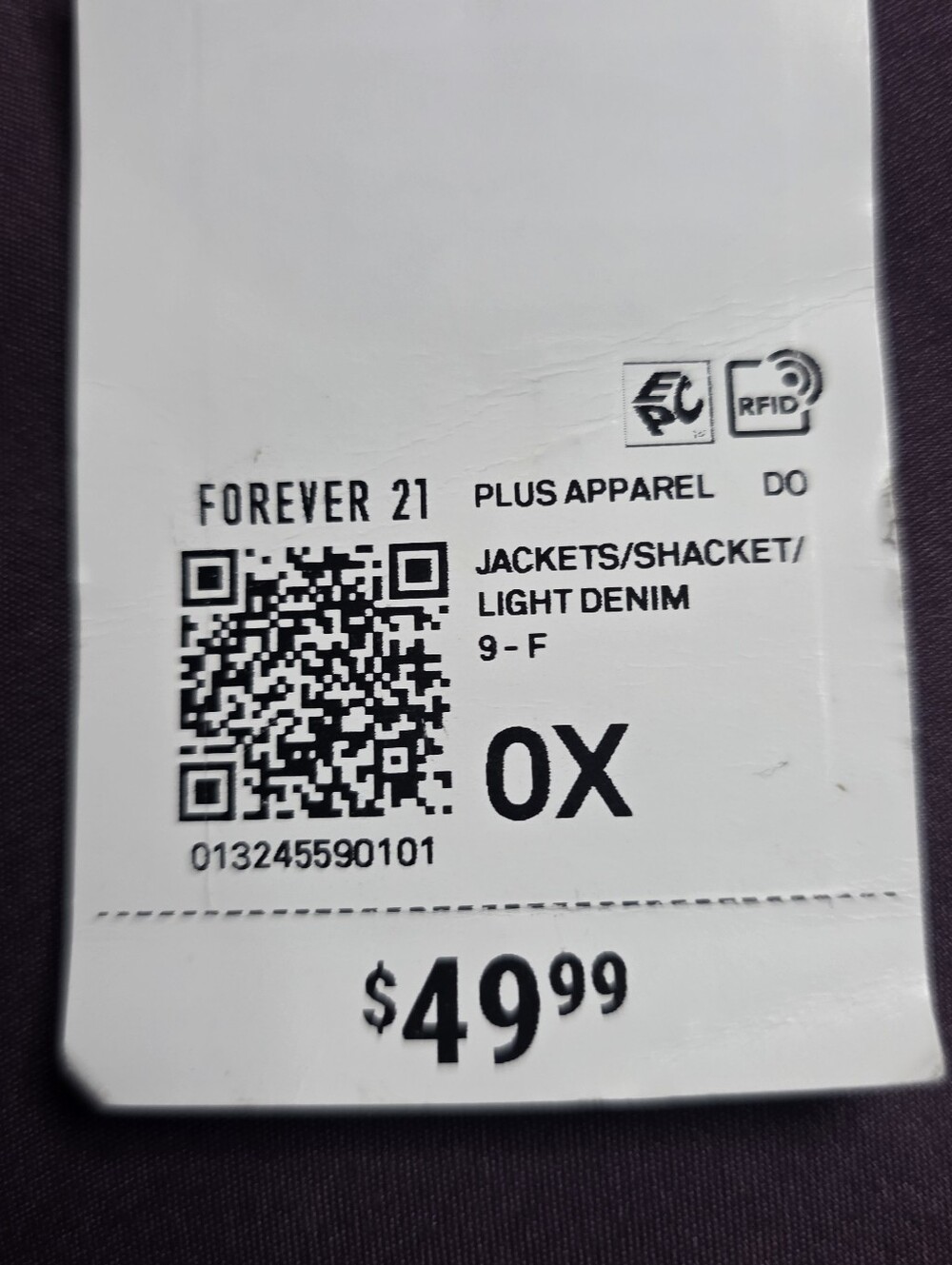 Womans Jean Jacket size OX Brand New - Picture 5 of 5